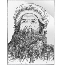 SHOP365 Leonardo Da Vinci Çizim Gençliği Portre Poster P-000103