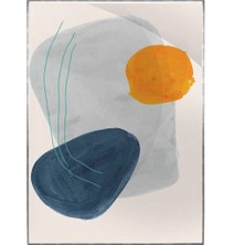 SHOP365 Fırça Darbeleri Pastel Renkler Modern Poster P-000398