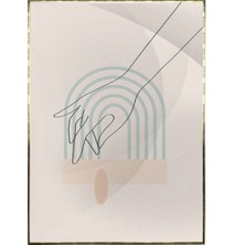 SHOP365 Kadın Eli ve Şekiller Pastel Renkler Modern Poster P-004409