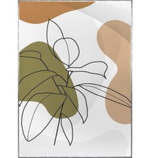 SHOP365 Yapraklar ve Şekiller Karışık Renkler Modern Poster P-000973