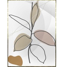 SHOP365 Yapraklar ve Şekiller Karışık Renkler Modern Poster P-000962