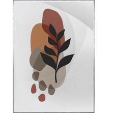 SHOP365 Yapraklar ve Şekiller Karışık Renkler Modern Poster P-001008