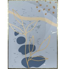 SHOP365 Yapraklar ve Şekiller Pastel Renkler Modern Poster P-001526