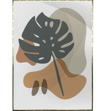 SHOP365 Yapraklar ve Şekiller Karışık Renkler Modern Poster P-000990