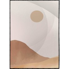SHOP365 Güneş Ay Gökyüzü Sulu Boya Efektli Poster P-002193