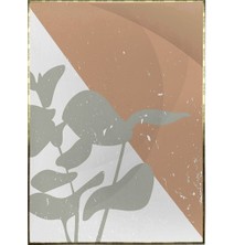 SHOP365 Yapraklar ve Şekiller Karışık Renkler Modern Poster P-001031