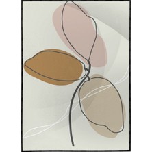 SHOP365 Yapraklar ve Şekiller Karışık Renkler Modern Poster P-000963