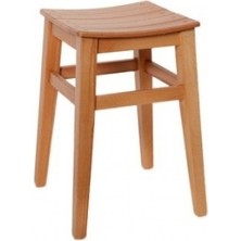 Oktay Ahşap 35 Cm'lik Tabure Naturel (Akça) Renk