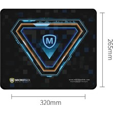 Micropack Yüksek Fare İzlenimli Kaymaz Kauçuk Tabanlı Sürtünmesiz Yüzey Portatif GP-320 Oyuncu Mouse Pad