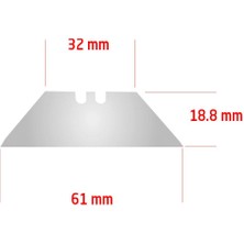 Titi 5556 Trapez Tipi Maket Bıçağı Yedeği - 10'lu Paket