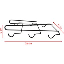 Orsa Home 947  Dolap Içi Kupa Askısı Siyah