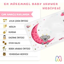 Milena Baby Design Bebek Anı Battaniyesi, Kız Bebek Yeni Doğan ve Baby Shower Hediyesi