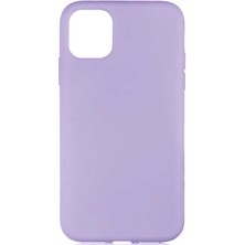 Case 4U Apple iPhone 11 Pro Max Kılıf LSR Lansman Kapak İçi Kadife Soft Yumuşak Dokulu Liquid Silikon Açık Mor
