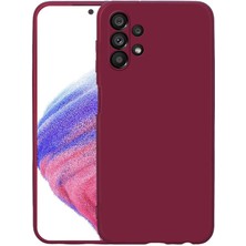 Case 4U Samsung Galaxy A13 4G Uyumlu Kılıf 3D Kamera Korumalı İçi Kadife Mara Lansman Yumuşak Kapak Koyu Mor