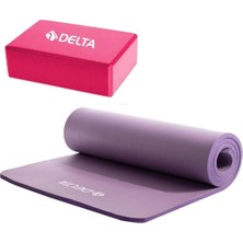 Delta Konfor Zemin Taşıma Askılı 15 mm Pilates Minderi Yoga Matı 2 Adet Yoga Blok Çiftli Yoga Bloğu