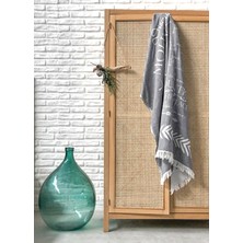 Mountain Magic %100 Pamuk Koltuk Şalı Siyah / Beyaz 130x170