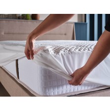 Doqu Home Cooler Sıvı Geçirmez Fitted Alez 150 x 200 cm  Beyaz