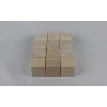 aliwooden 12 Li Naturel Büyük Küp (5 Cm)