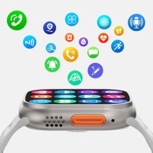 Shaza Watch 8 Ultra Dt No:1 49MM Nfc Tansiyon Oksijen Nabız Ölçer Uyku Takibi Ios Android Uyumlu Akıllı Saat Gri-Gri