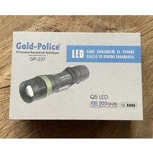 Goldpolice LED Şarjlı El Feneri Uzun Mesafe Kamp Feneri 3,7V