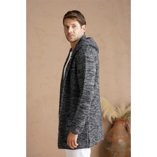 Erkek Füme Karışım Kapüşonlu Triko HIRKA-HRK7721R01S