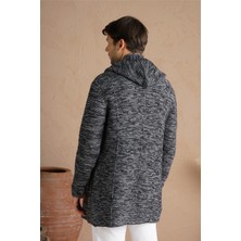 Erkek Füme Karışım Kapüşonlu Triko HIRKA-HRK7721R01S