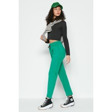 C&city Bel ve Paçası Pileli Eşofman Altı 810 Yeşil