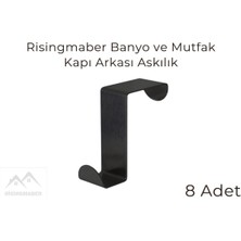 Risingmaber Askılık Banyo Havlu Askılığı Mutfak Askılığı Kapı Askılığı Elbise Askılığı 8'li Paket
