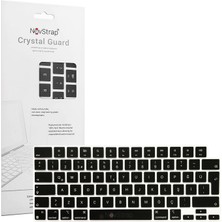 Novstrap Apple Macbook Air M2 A2681 13.6 Inç Uyumlu Türkçe Q Klavye Siyah Klavye Koruyucu Kılıf Ped