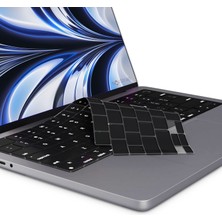 Novstrap Apple Macbook Air M2 A2681 13.6 Inç Uyumlu Türkçe Q Klavye Siyah Klavye Koruyucu Kılıf Ped
