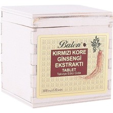 Balen Kırmızı Kore Ginseng Tablet ( Tahta Kutu ) 120 Tablet