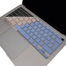 McStorey Macbook Air M1 13 inç Klavye Koruyucu (Türkçe Q) (TouchID'li Air 13.3") A2179 A2337 ile Uyumlu R.Powder