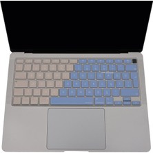 McStorey Macbook Air M1 13 inç Klavye Koruyucu (Türkçe Q) (TouchID'li Air 13.3") A2179 A2337 ile Uyumlu R.Powder