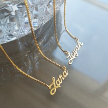 Vaoov Gümüş Isimli Küp Zincir Kolye