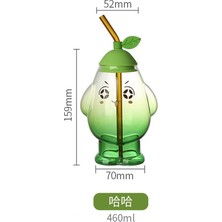 Dmxtop Karikatür Figürlü Su Bardağı - Yeşil (Yurt Dışından)