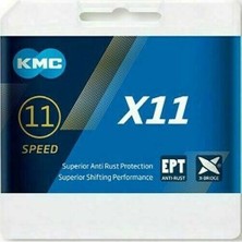 SHIMANO Kmc Zincir X11 11 Vites X-Bridge/ept Anti-Pas Teknolojisi 118 Bakla Silver/silver