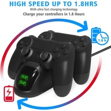 meetHod Gamepad Şarj Istasyonu Yüksek Hızlı Hızlı Şarj Çift Tabanlı Oyun Denetleyicisi (Yurt Dışından)