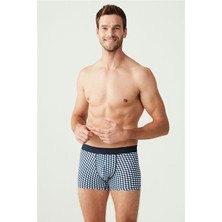 U.S. Polo Assn. Erkek İndigo - Lacivert - İndigo 3'lü Boxer 80256