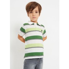 Mayoral 3153 Yeşil Çizgili Polo T-Shirt