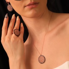 Miavi Silver 925 Ayar Gümüş Yaşam Çiçeği Takı Seti
