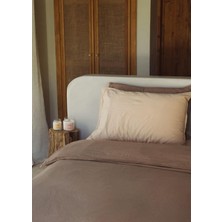 The Mia Cotta Wood Smooke Tek Kişilik Nevresim 220X160 cm