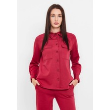 Modatalika  Kadın Cep Detaylı Düğmeli Alt Üst Takım