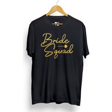 Tüşört Bride Squad Yazılı Bekarlığa Veda Partilerinde Nedimeler Için Tshirt