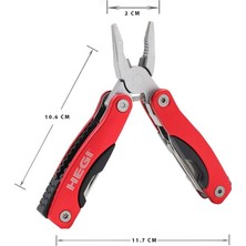 Hegi 818100031 Çok Fonksiyonlu Paslanmaz Çelik Mini Pense - Kırmızı