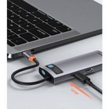 Baseus 6in1 Type-C Hub ( RJ45 HDMI 4K Hd 3*usb 3.0 ) Macbook Pro Laptop Ipad Uym Çoklayıcı Adaptör