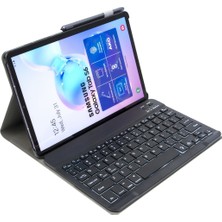 Generico St 860'LAR Bluetooth Klavye Pu Kılıfı Galaxy Tab S6 10.5 Inç T860 Siyah (Yurt Dışından)