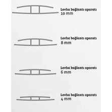 8 mm Plastik Polikarbon H Bağlantı Çıtası 2 Metre