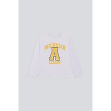 Babokah (Kids Boy) Baskılı Basıc Uzun Kol T-Shırt