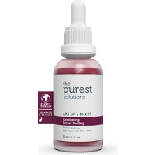 The Purest Solutions Canlandırıcı & Cilt Tonu Eşitleyici Yüz Kırmızı Peeling Serum 30 ml (Aha 10% + Bha 2%)