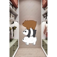 Msticker Sevimli Ayıcıklar Çocuk Bebek Odası Sticker Seti -3'lü Sevimli Ayılar Sticker Seti